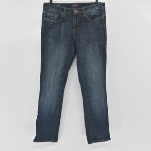 Vtg Y2k VGS Womens Jeans Size 8 Dark Wash Mid‎ Rise Slim Straight Leg Stretch